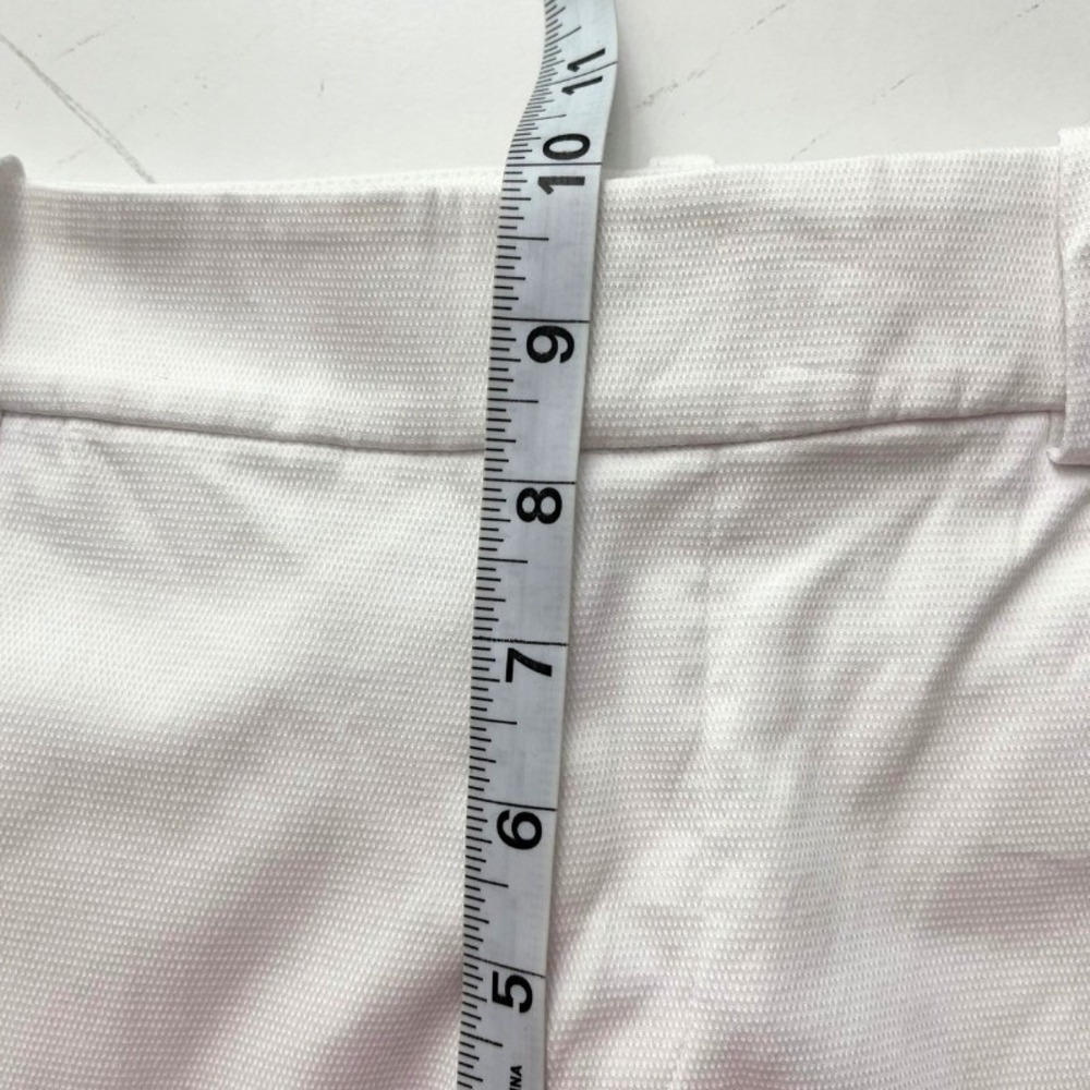 Lord & Taylor Kelly Ankle White Stretch Pants Sz 10 Slim Straight Cotton Blend - Picture 10 of 11